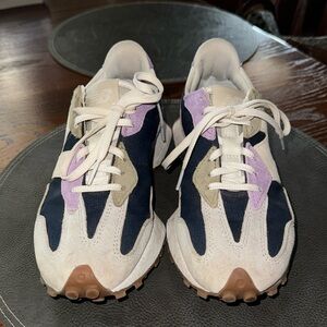 New Balance 327 Size 8 Gray, Navy, and Purple